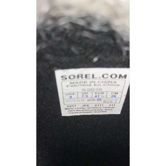 SOREL Cate the Great Weather Gray Waterproof  Leather Faux Fur Boots  Size: US 9 - Picture 6 of 7